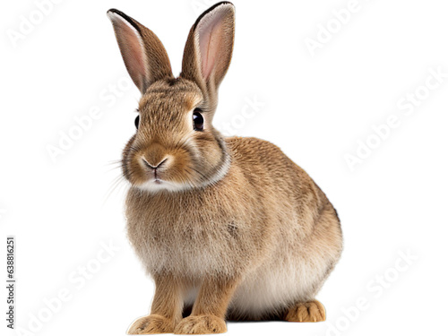 Rhinelander Bunny's Elegant Pose, Transparent photo