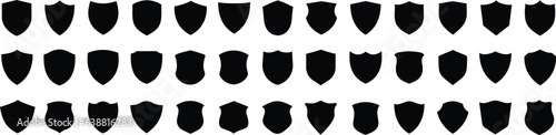 Set of vector shields. Protect shield security icons. Shield badge quality symbol. Shield security vector. Collection of security shield icons. Vector illustration