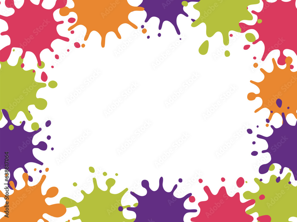 Fototapeta premium ハロウィンカラーのインクのフルフレーム