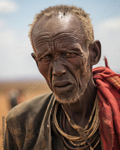 Portrait of a man living in a drought