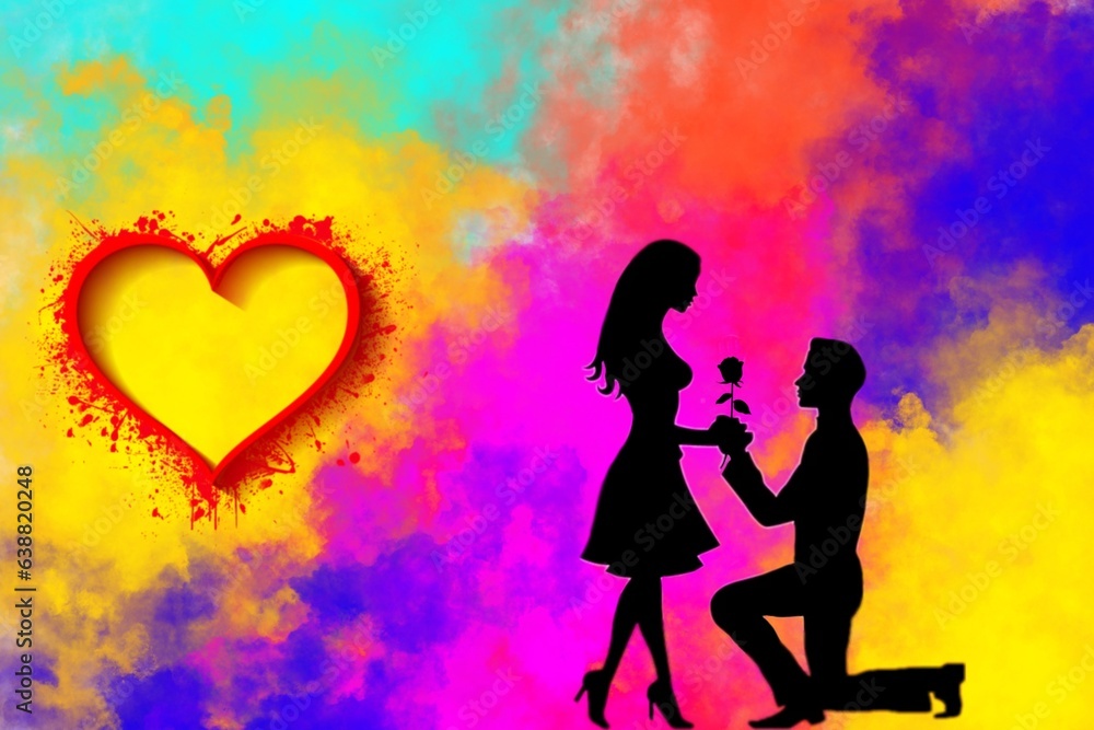 Colored Love design Colored Love design