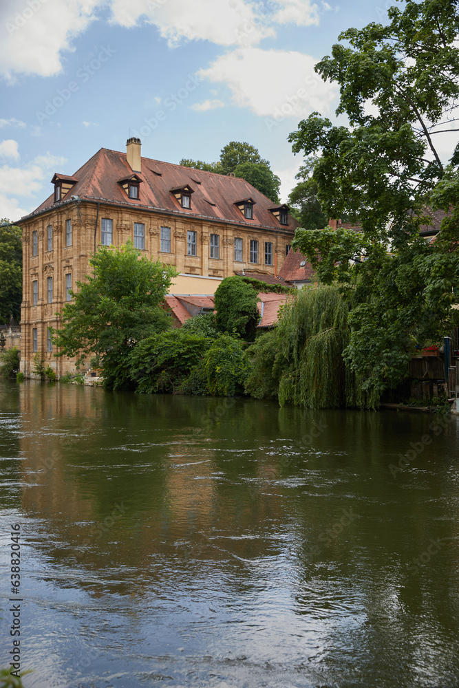 Bamberg German Bavarian City River 