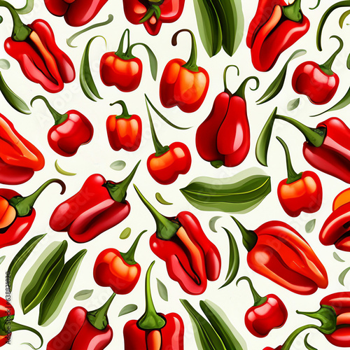 Red Peppers Illustration