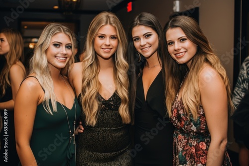 a group of beautiful women having a great time at an event