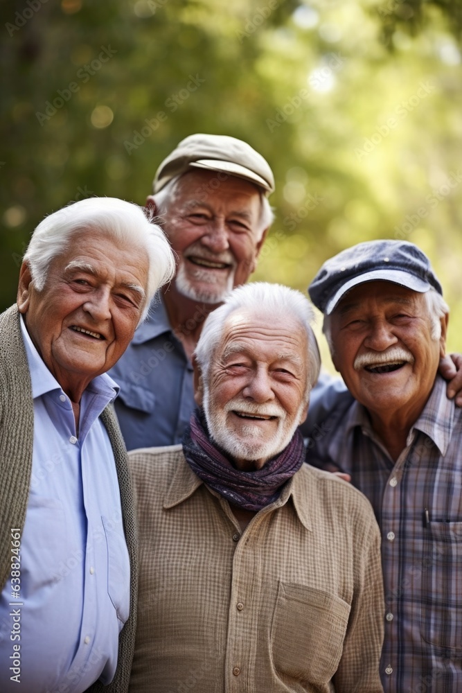 portrait of a group of senior friends enjoying the outdoors together portrait of a group of senior friends enjoying the outdoors together