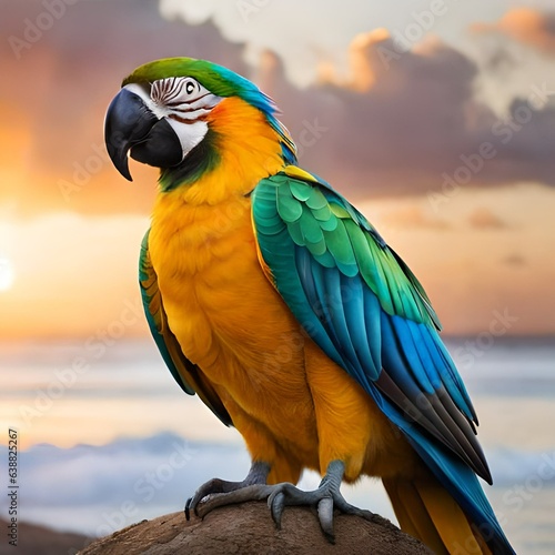 Parrot on hill    Generated Ai 