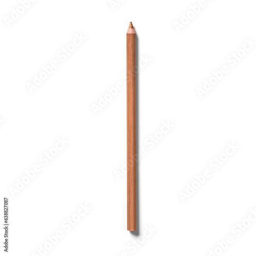 Close up view oil base pencil isolated on white.