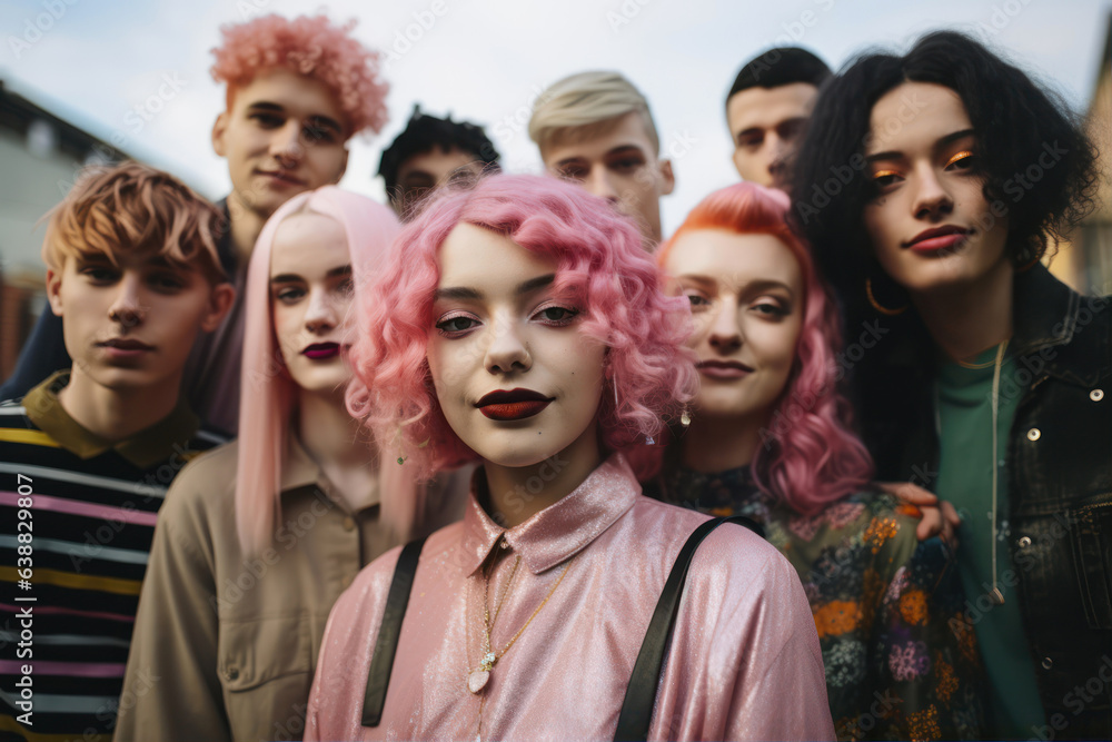 Gender-diverse people with gender expressions outside of the binary. Gender-diverse people with gender expressions outside of the binary.