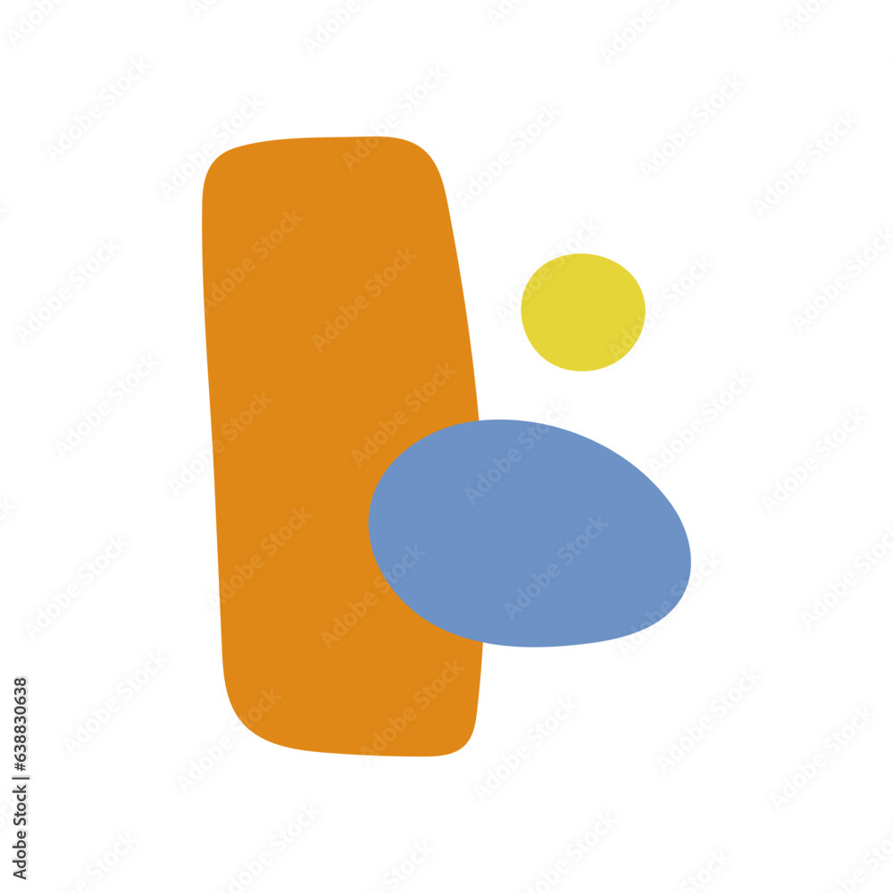 Abstract shapes fruit inspiration. Hand drawn organic shapes. Vector illustration, flat design Abstract shapes fruit inspiration. Hand drawn organic shapes. Vector illustration, flat design