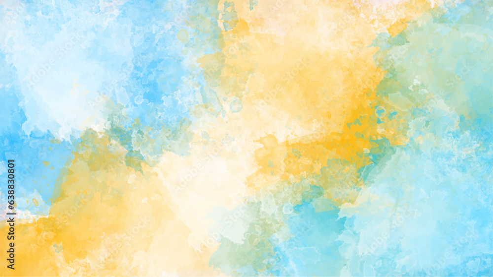 Abstract colorful watercolor for horizontal background designed with earth tone watercolor background. Watercolor paint like gradient background.	