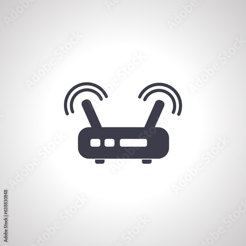 Fotografía wi-fi modem icon. Wireless router icon. wi-fi router icon.