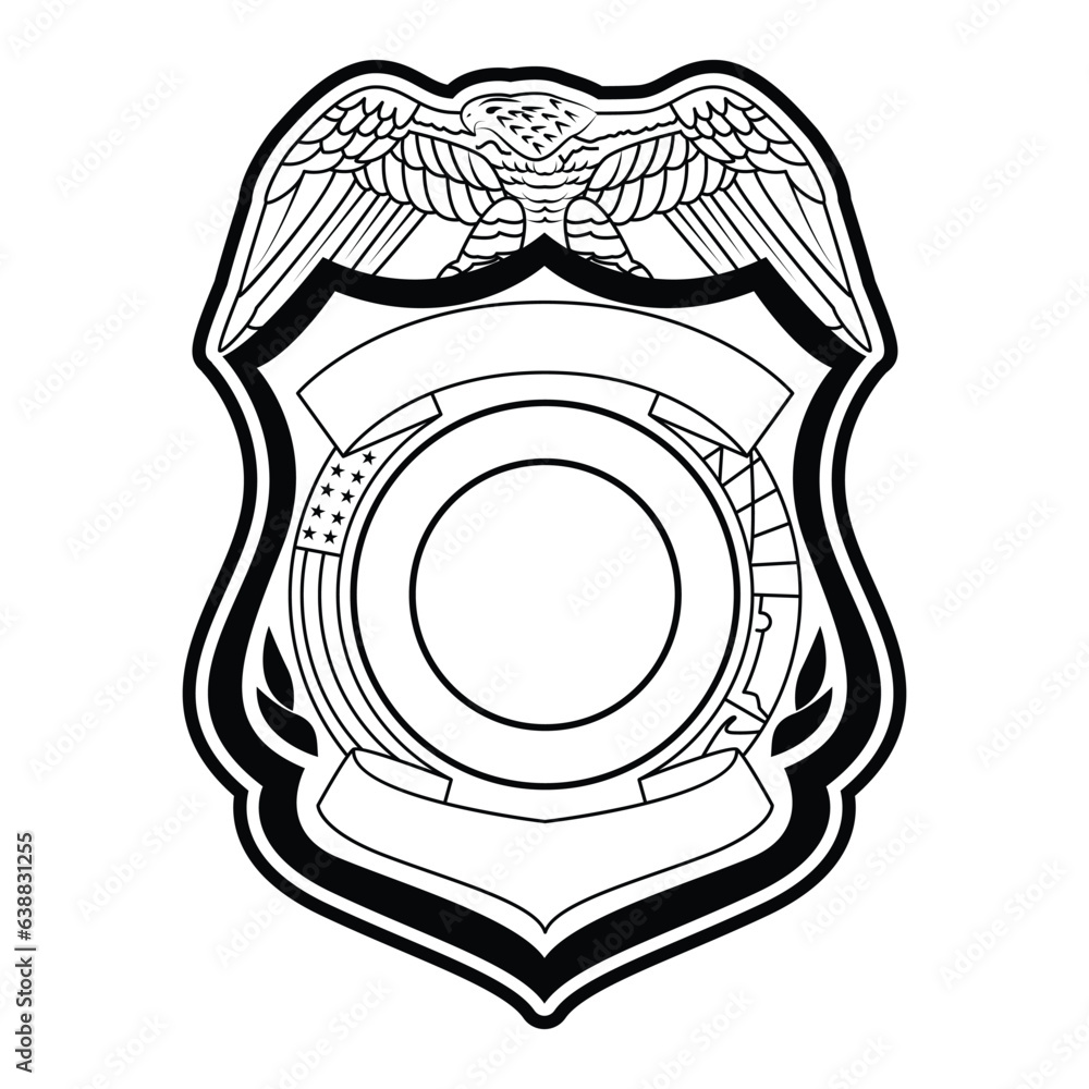 vector illustration of Security Police badge, Vector of sheriff badge ...