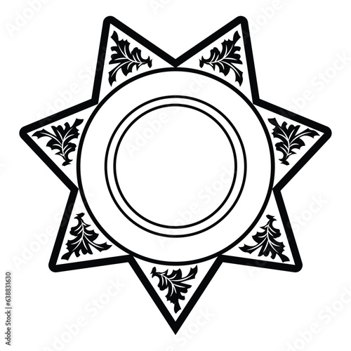 vector illustration of Security Police badge, Vector of sheriff badge		
