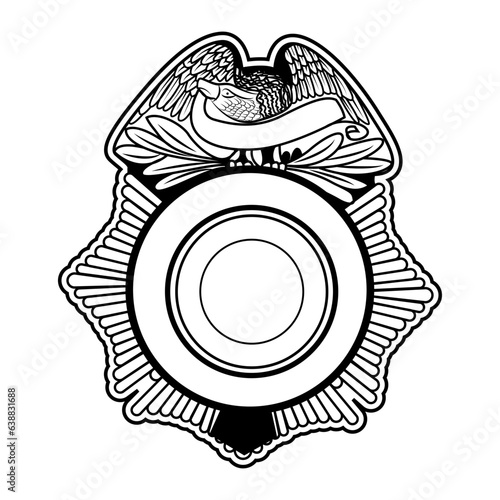 vector illustration of Security Police badge, Vector of sheriff badge		
