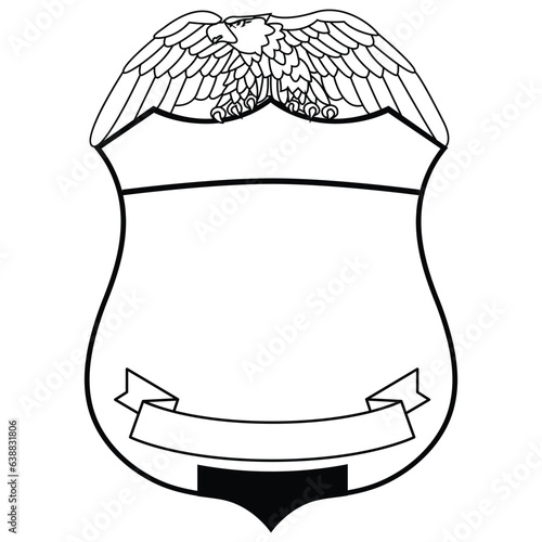 vector illustration of Security Police badge, Vector of sheriff badge		
