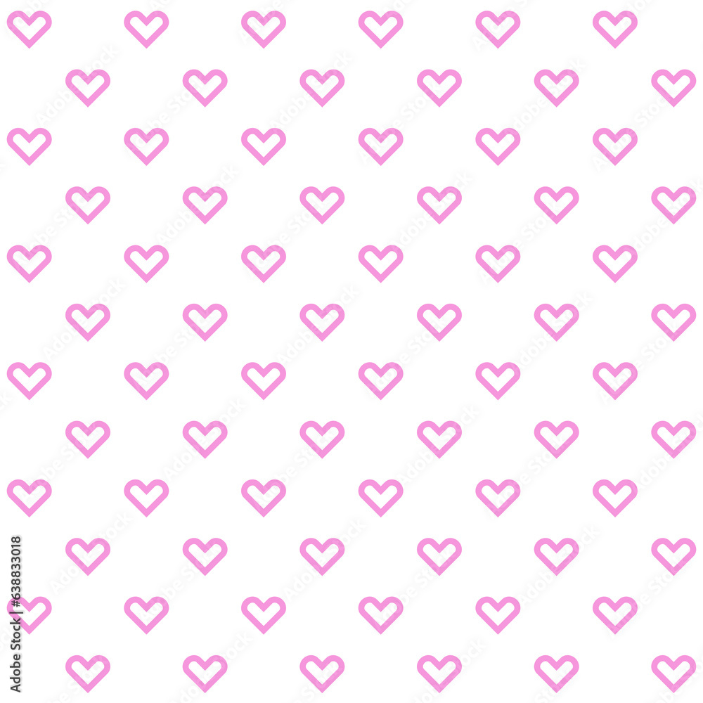 pink heart on white background, heart seamless pattern, beautiful heart background. pink heart on white background, heart seamless pattern, beautiful heart background.