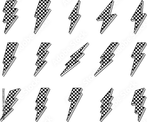 Checkered Lightning Bolt Bundle