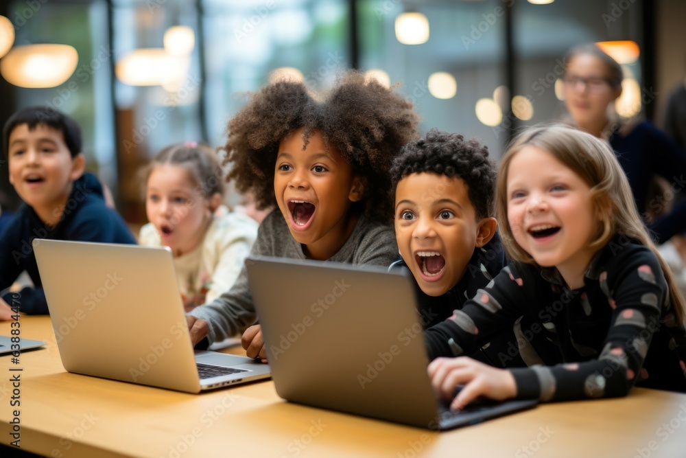 Elementary school kids fun lesson. Generate Ai Elementary school kids fun lesson. Generate Ai