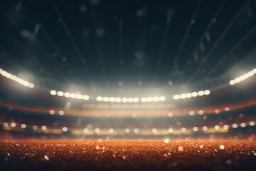 Defocused stadium arena background. Generate Ai