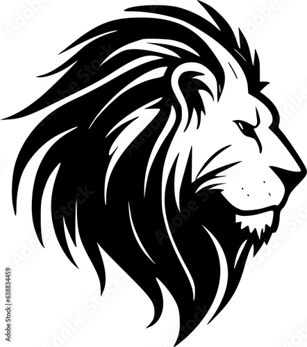 Lion | Black and White Vector illustration