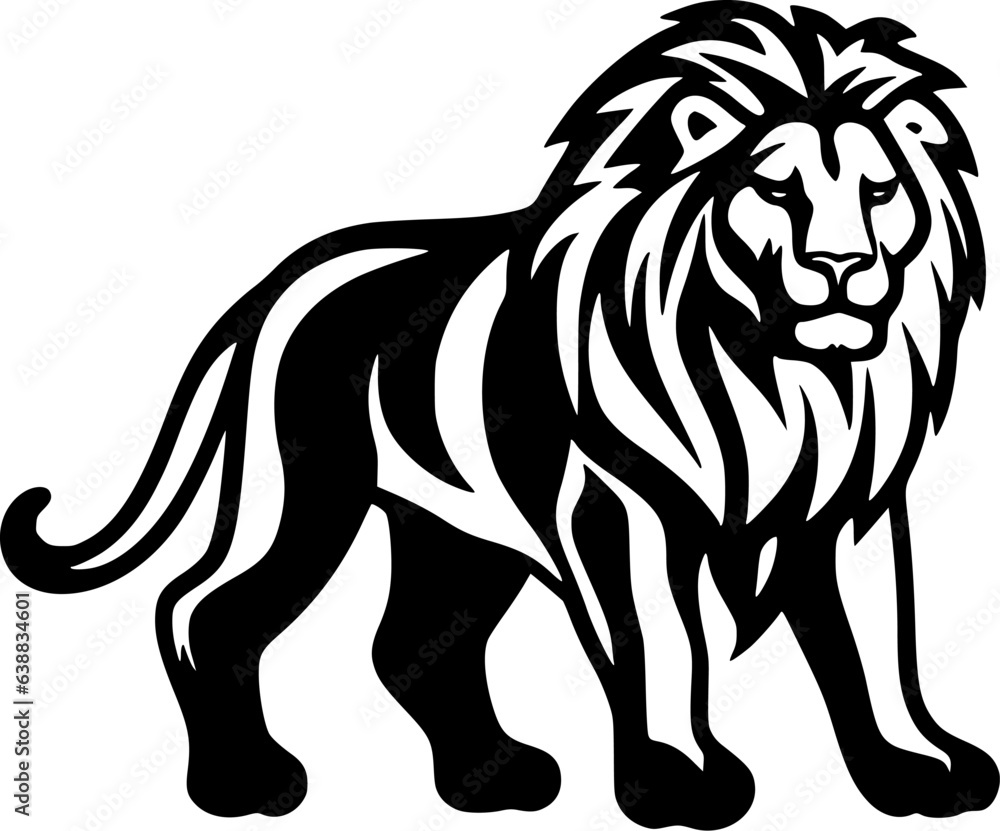 Lion - Minimalist and Flat Logo - Vector illustration Lion - Minimalist and Flat Logo - Vector illustration
