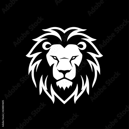 Lion   Black and White Vector illustration © CreativeOasis