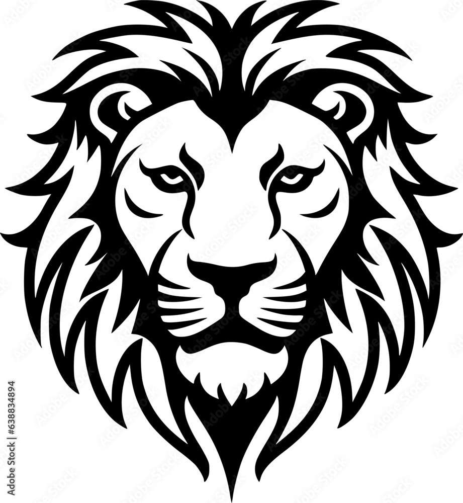 Obraz premium Lion - Minimalist and Flat Logo - Vector illustration