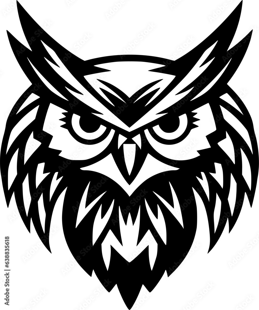 Owl - Minimalist and Flat Logo - Vector illustration Owl - Minimalist and Flat Logo - Vector illustration