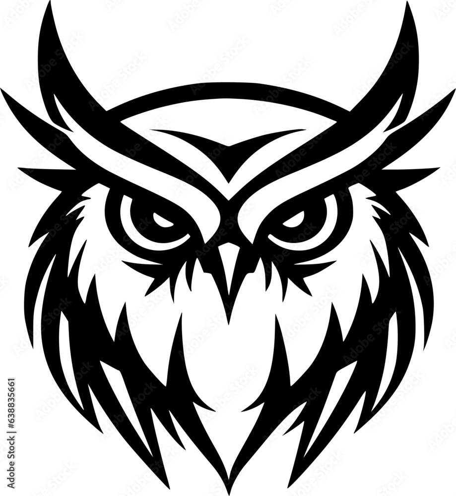 Owl | Minimalist and Simple Silhouette - Vector illustration