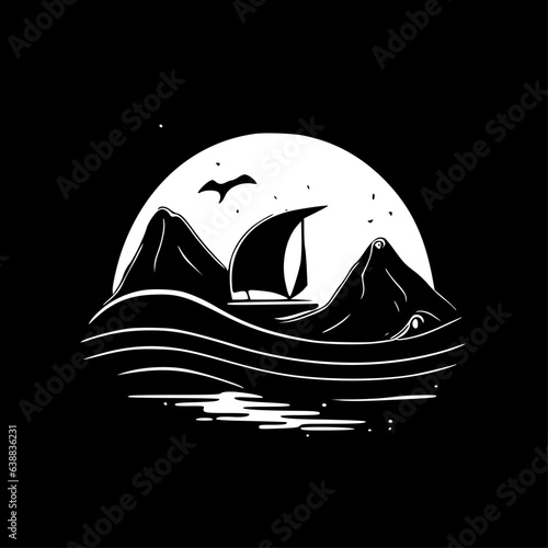 Sea - Minimalist and Flat Logo - Vector illustration
