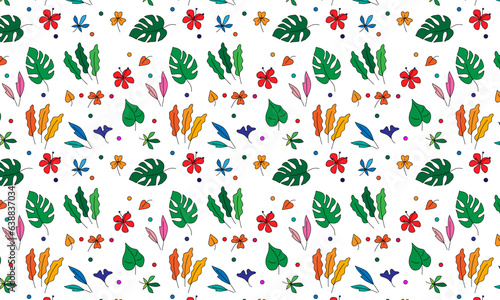 floral seamless pattern. For fashion fabrics, children’s clothing, T-shirts, postcards. Also good for email header, post in social networks, advertising, events and page cover. 