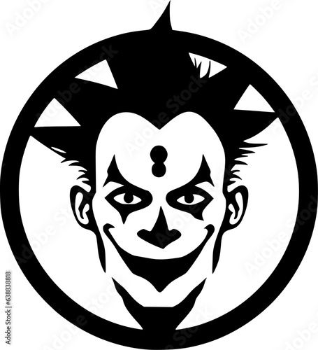 Clown | Minimalist and Simple Silhouette - Vector illustration