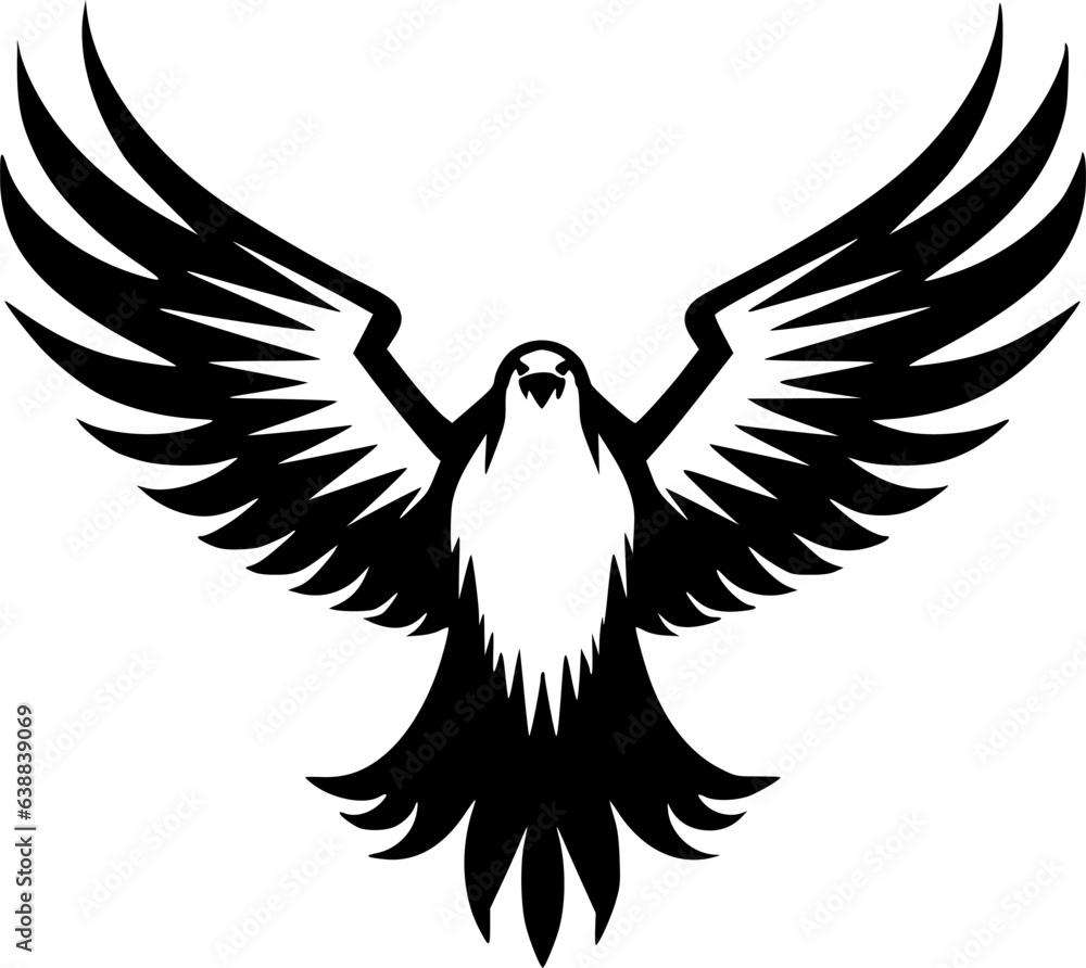 Obraz premium Eagle | Minimalist and Simple Silhouette - Vector illustration