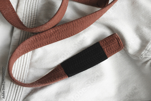 Foto A Brazilian Jiu Jitsu Gi and a Brown Belt