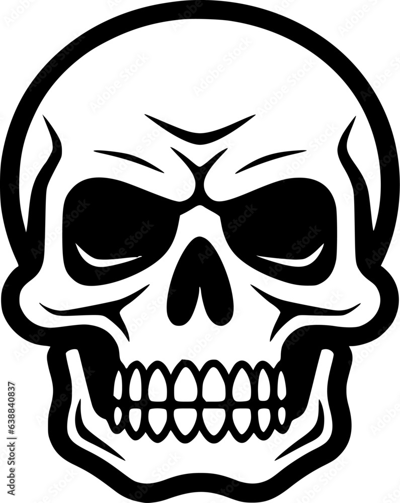 Skull | Black and White Vector illustration Skull | Black and White Vector illustration