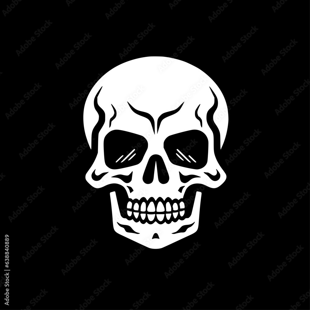 Skull - Black and White Isolated Icon - Vector illustration Skull - Black and White Isolated Icon - Vector illustration