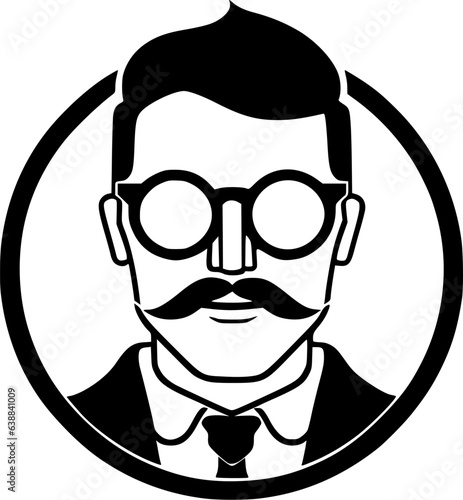 Teacher - Black and White Isolated Icon - Vector illustration