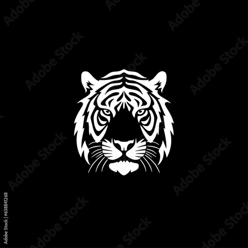 Tiger   Black and White Vector illustration