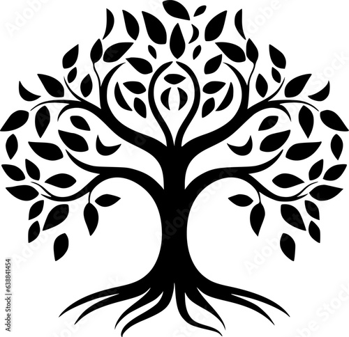 Tree | Black and White Vector illustration