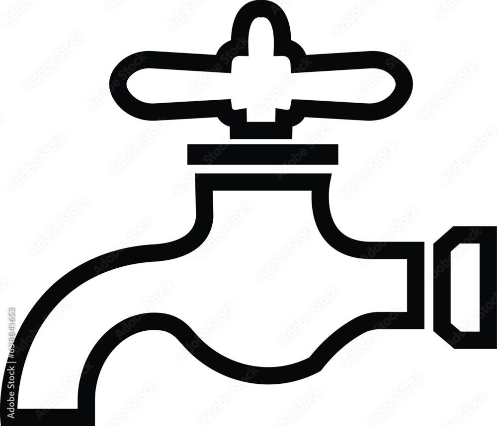 Faucet icon on white background. line faucet icon symbol sign from modern cleaning for mobile concept and web apps design. Water tap. Bathroom faucet symbol line style. Faucet icon on white background. line faucet icon symbol sign from modern cleaning for mobile concept and web apps design. Water tap. Bathroom faucet symbol line style.