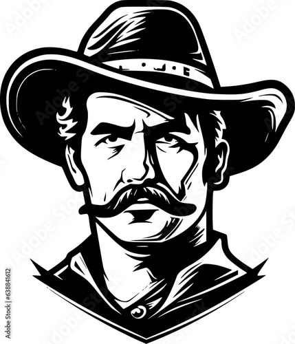 Western | Minimalist and Simple Silhouette - Vector illustration