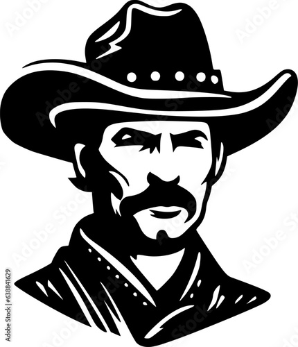 Western - Black and White Isolated Icon - Vector illustration