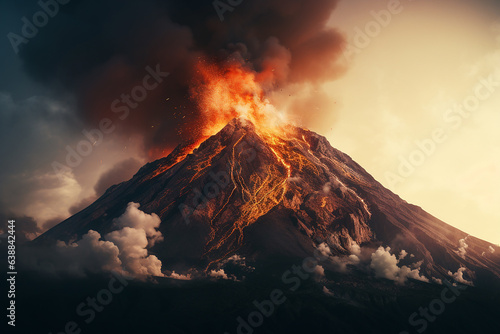 A spectacular volcanic eruption