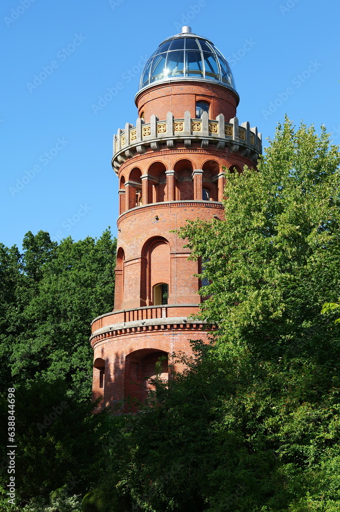 Fototapeta premium Ernst-Moritz-Arndt-Tower in Bergen on Ruegen