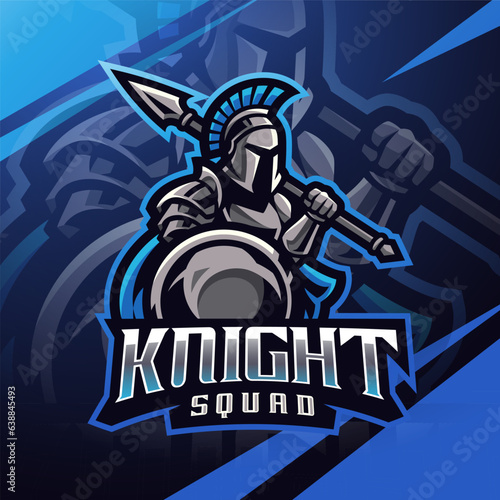 Knight squad esport mascot logo design