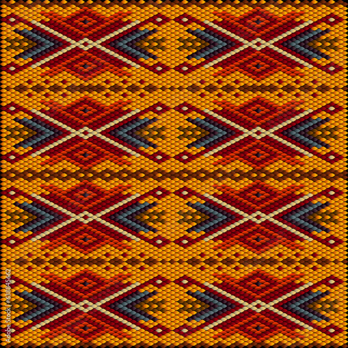 thai art pattern on wall