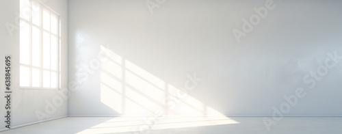 empty room with a window illuminated by the rays of the sun  legal AI