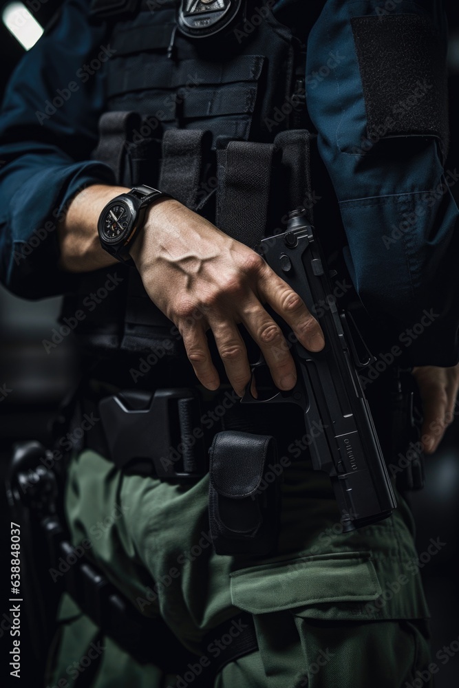 shot of an unrecognizable policeman holding a handgun shot of an unrecognizable policeman holding a handgun