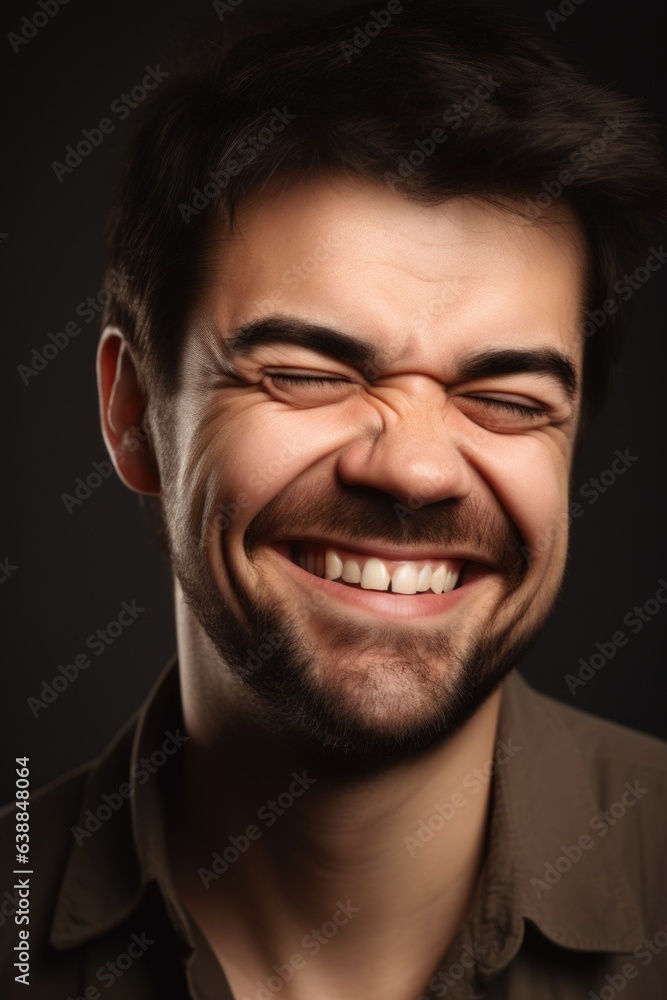 cropped closeup image of a man winking on a copyspace background cropped closeup image of a man winking on a copyspace background