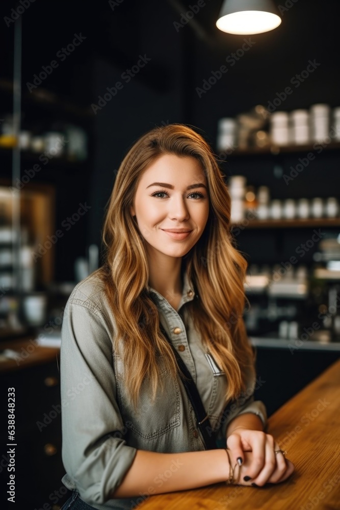 portrait of an attractive young woman working in a small business